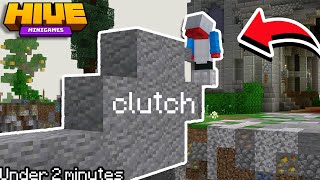 How to Block Clutch on Hive Skywars in Under 2 Minutes... (Hive Bedrock)