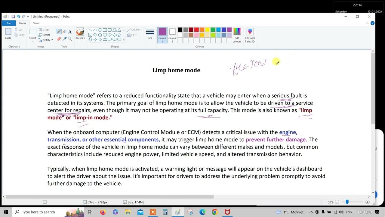 What Is Meant By Fail Safe Or Limp Home Mode