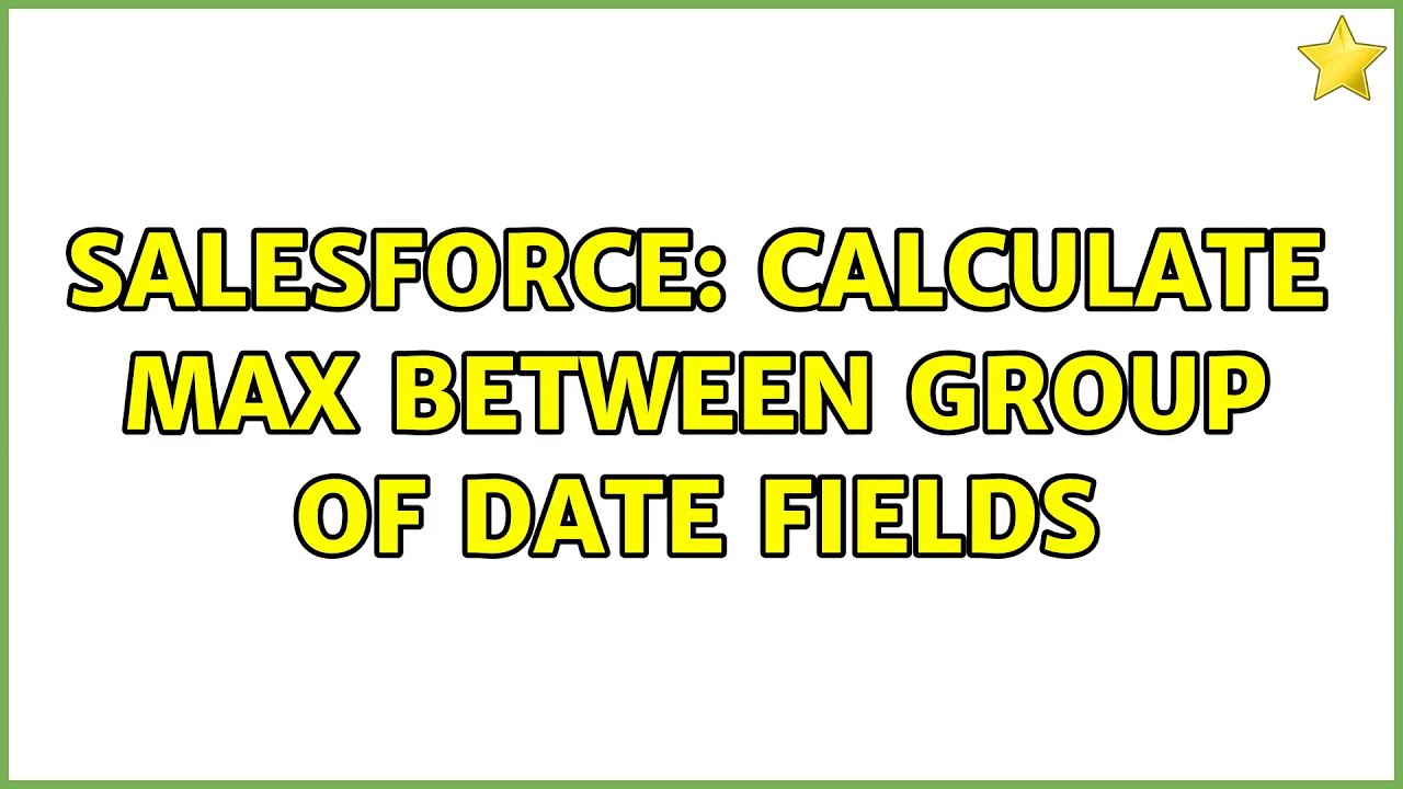 Sql Max Between 2 Fields
