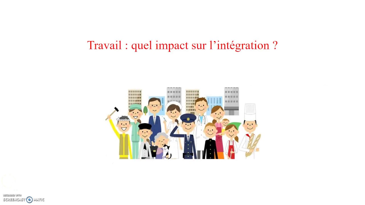 travail et intégration sociale cours
