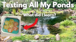 Using a 7 in 1 water quality testing device on all my ponds