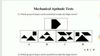 Mechanical Aptitude Tests Shape formation for synergy