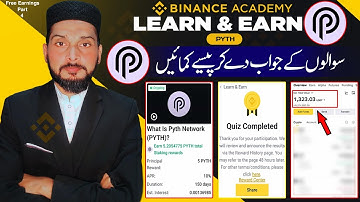 Binance Learn & Earn PYTH Quiz Answers ✅ Earn 5 PYTH Tokens | What is Pyth Network (WCT)?
