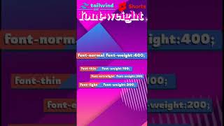 # 5 Font weight in Tailwind CSS #shorts