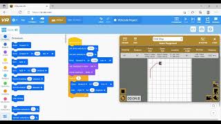 Vex Code VR programing robot to make an octagon.