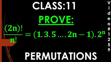 prove (2n)!/n! =  [1.3.5....(2n−1)].2^n I class 11 I @deepakmittalmakesuexpert