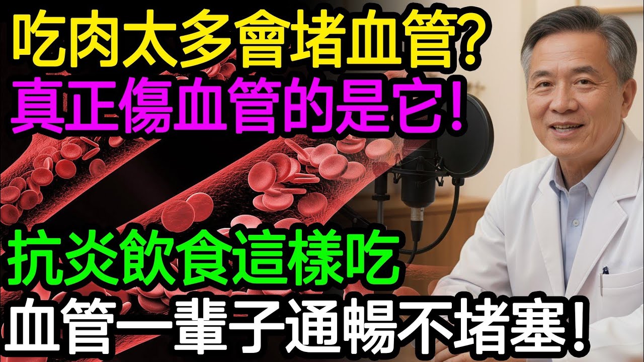 吃肉太多會堵血管？真正傷血管的是它！抗炎飲食這樣吃，血管一輩子通暢不堵塞！#血管堵塞 #慢性發炎 #膽固醇 #心肌梗塞 #內臟脂肪 #抗炎飲食