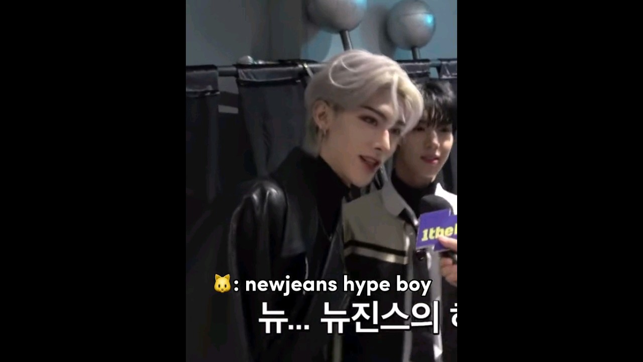 zb1 ricky gyuvin yujin doing newjeans hype boy meme 