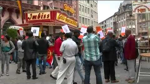 Eritrean Mass demonstration in Frankfurt against EPDJ Dictator regim  in Eritrea Part III