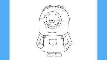 HOW TO DRAW MINION STUART FROM DESPICABLE ME