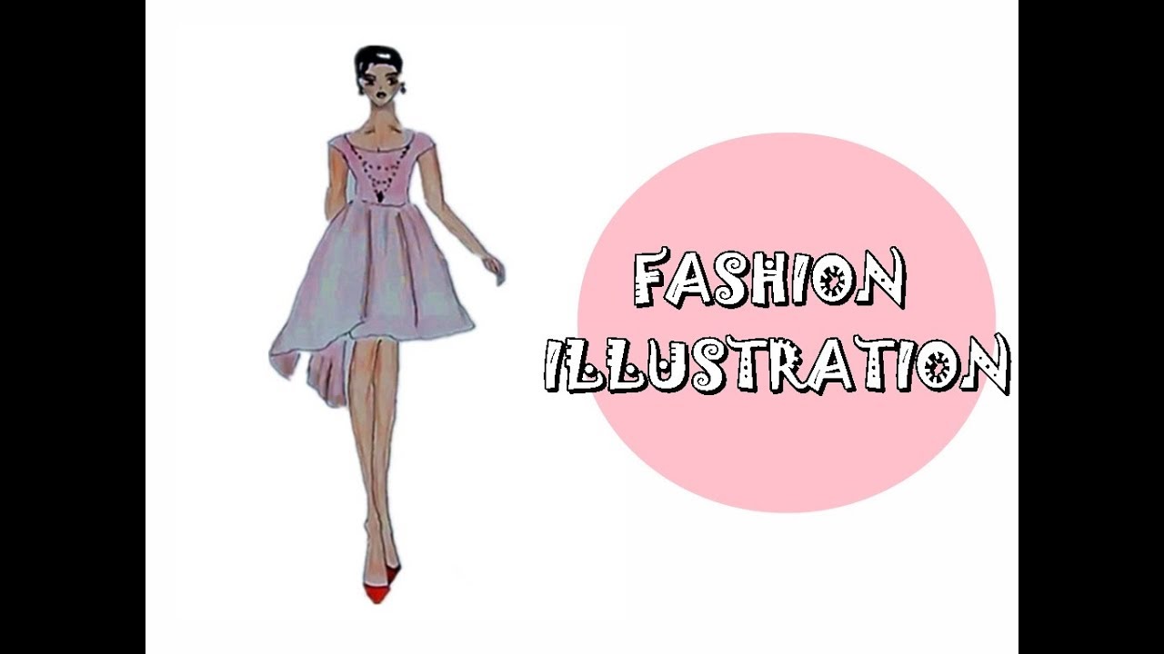 Illustration - Design Pink princess dress 💖 - YouTube