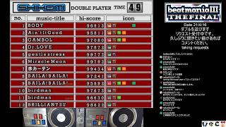 beatmania III THE FINAL DOUBLE PLAY Player : areacode60