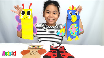 HOW TO MAKE DIY ANIMALS PAPER BAG PUPPETS | ASTRID MULLES