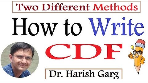 How to write the CDF of a random variable | Easiest Way