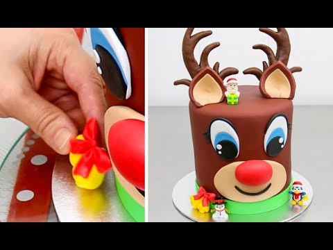 Reindeer Cake with Chocolate Buttecream Frosting by Cakes StepbyStep