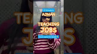 10 Schools in Ajman Part 2 Check description for details👇 #dubaijobs #dubaiteaching #teachercareer