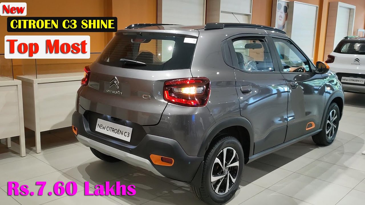 2023 Citroen C3 Shine Top Variant Launch Price Rs 7.6 L - New Features,  Alloys