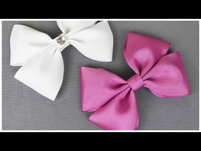 Hair Bow Tutorial / Bow out of Ribbon / How to Make Bows with