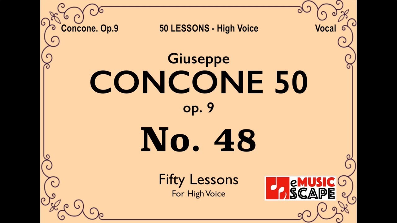 Concone 50, Op.9 No.48 (High Voice, 콘코네 고성용)