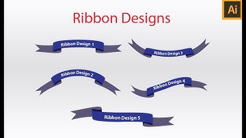 How to Draw Vector Ribbon / Banner in Multiple Designs | Illustrator Tutorial