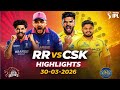 RR vs CSK – Key Highlights & Performances ⭐ 30-03-2026 l Day 3