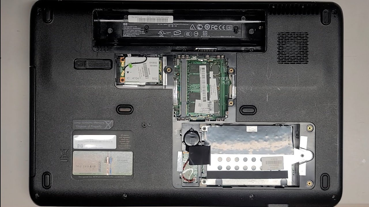 HP G60 G60243CL NB264UAABA Disassembly RAM SSD Hard Drive Upgrade