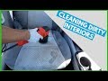 One HOUR of DIRTY INTERIOR CAR CLEANING - Just cleaning, NO Talking