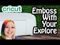 Emboss with your cricut explore machine  embossing tutorial