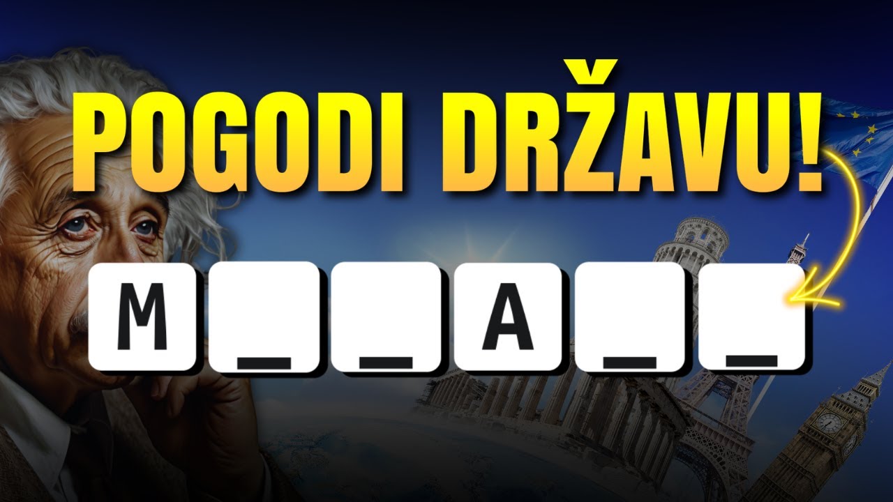 🧠 Pogodi evropsku DRŽAVU na osnovu 2 SLOVA! 🌍 | Pogodi traženu riječ ✅