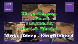 Apex Legends Twitch Rivals Tournament Ninja, Dizzy, Kingrichard Last Game Highlights 02122019