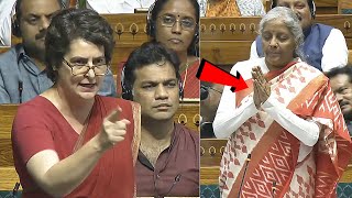 Nirmala Sitharaman Reaction To Priyanka Gandhi Aggressive Speech At Parliament Pm Modi Rahulgandhi