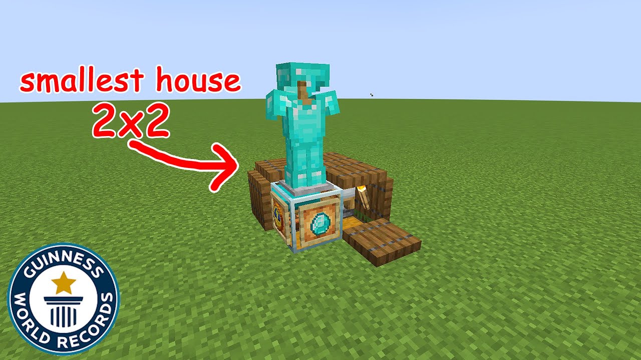 smallest minecraft house world record - YouTube