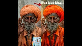 ‘Bam bam bhole ; photo editing like cb PicsArt photo munciplation shadhu baba photo edit osm