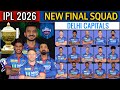 IPL 2026 Delhi Capitals New Final Squad DC Team 2026 Players List DC 2026 Squad DC Team 2026