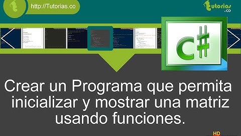 funciones – visualStudio c# (funcion inicializar, mostrar matriz)
