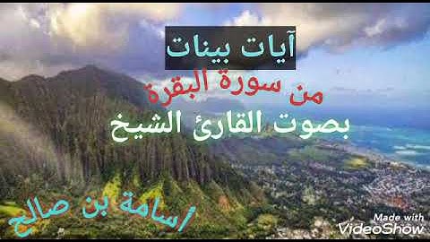 آيات بينات من سورة البقرة بصوت القارئ الشيخ أسامة بن صالح