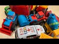 toy cars, racing cars, ambulances, Tayo buses, bulldozers