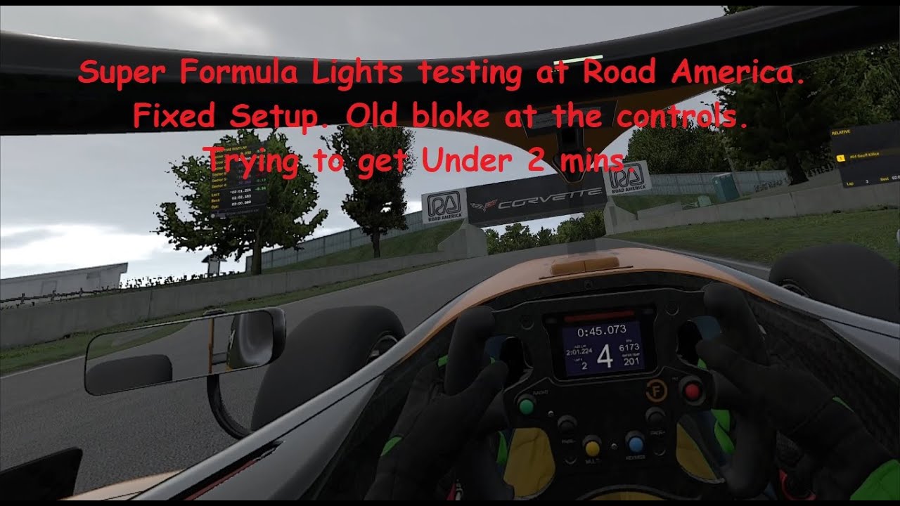 iRacing. Formula Lights fixed setup at Road America.