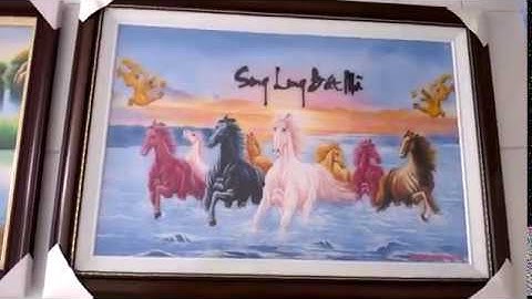 video tranh đá quý bát mã đẹp   bát mã truy phong