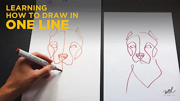 One Line Drawing Tutorial of a Dog by WithOneLine