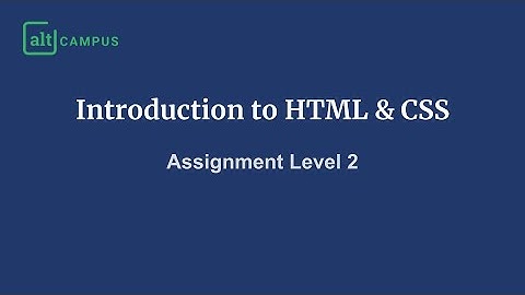 Web Resume - Assignment Level 2 | Introduction to HTML and CSS