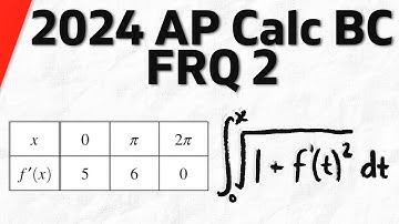 2024 AP Calculus BC FRQ 2 Solution | Calculus 1 Exercises