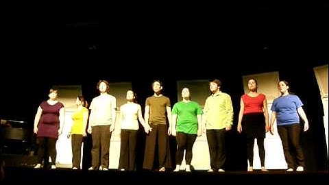 Piece de groupe.  Étudiants chant classique Cégep Sherbrooke 9 dec. 2011. Classic song students.