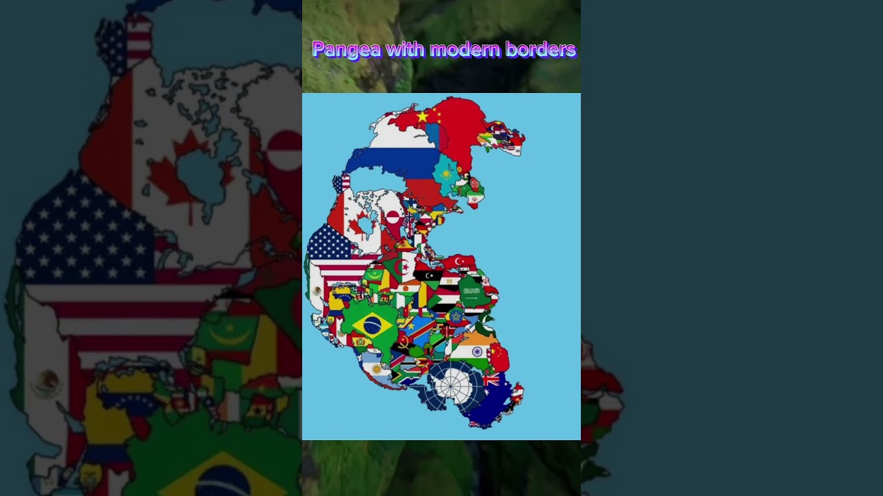Pangea With Modern Borders