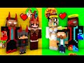 Monster School : ICE Angels Family Herobrine and Fire Devil Family Herobrine - Minecraft Animation