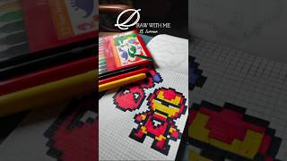 👾 *Pixel art* Marvel character 🧏🏻 #shortsfeed #fypシ゚viral #marvel #ironman #pixelart #youtubecreator