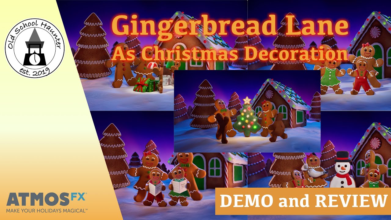 AtmosFX Gingerbread Lane - Digital Christmas Decoration 2023 [Demo Review Projection EN]