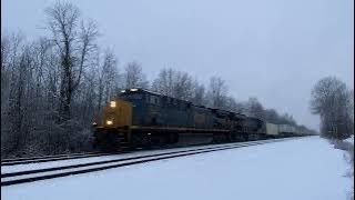 CSX I002 Hot Priority Intermodal Train Near Jordan, NY (12/16/22) [4K60]