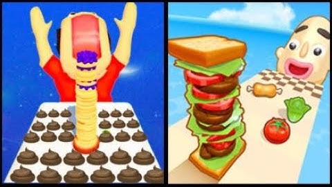 Pancake Run VS  Sandwich Runner - All Level Gameplay Android,iOS - NEW MEGA APK UPDATE  KNFRE