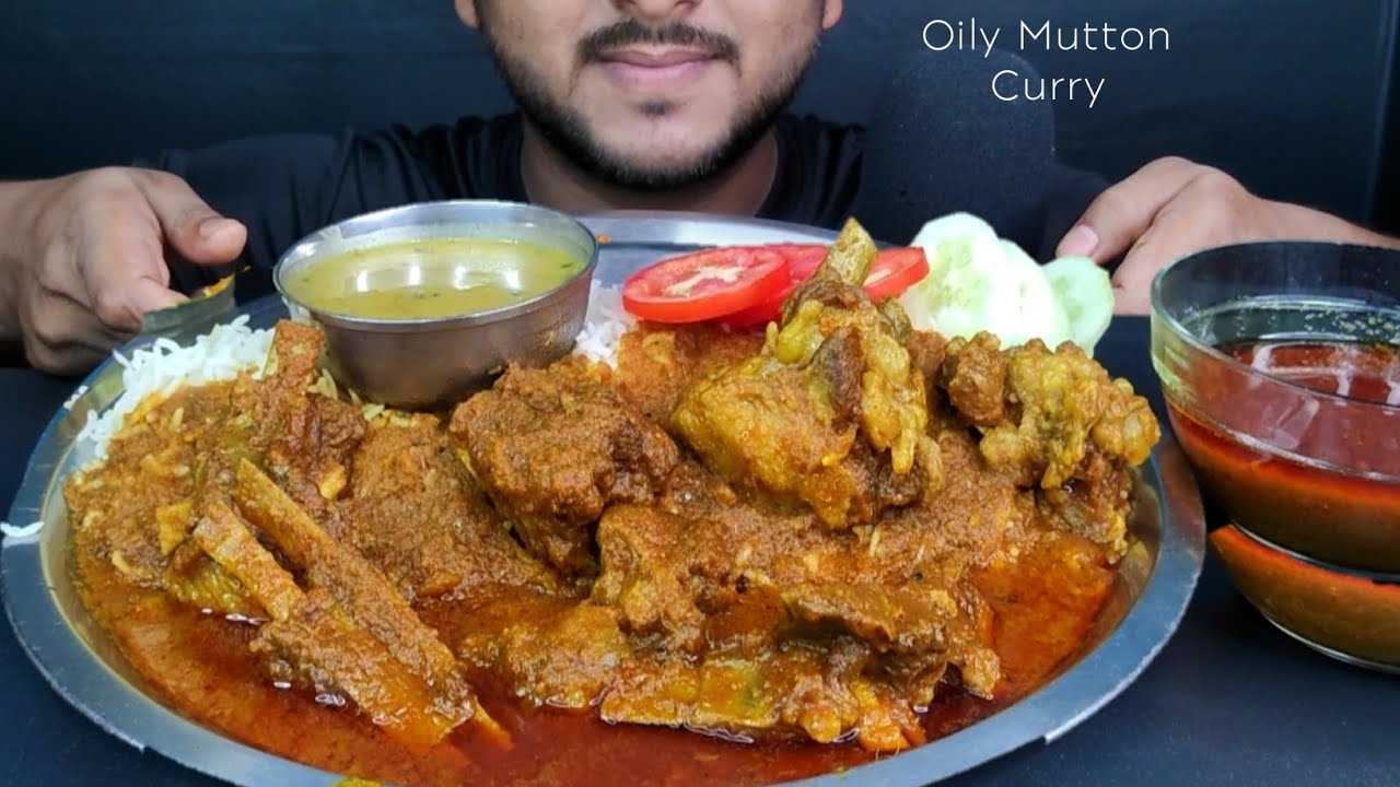 Spicy Oily Mutton Curry With Rice | Fatty Mutton Curry | Oily Curry #Bhukkhadboy
